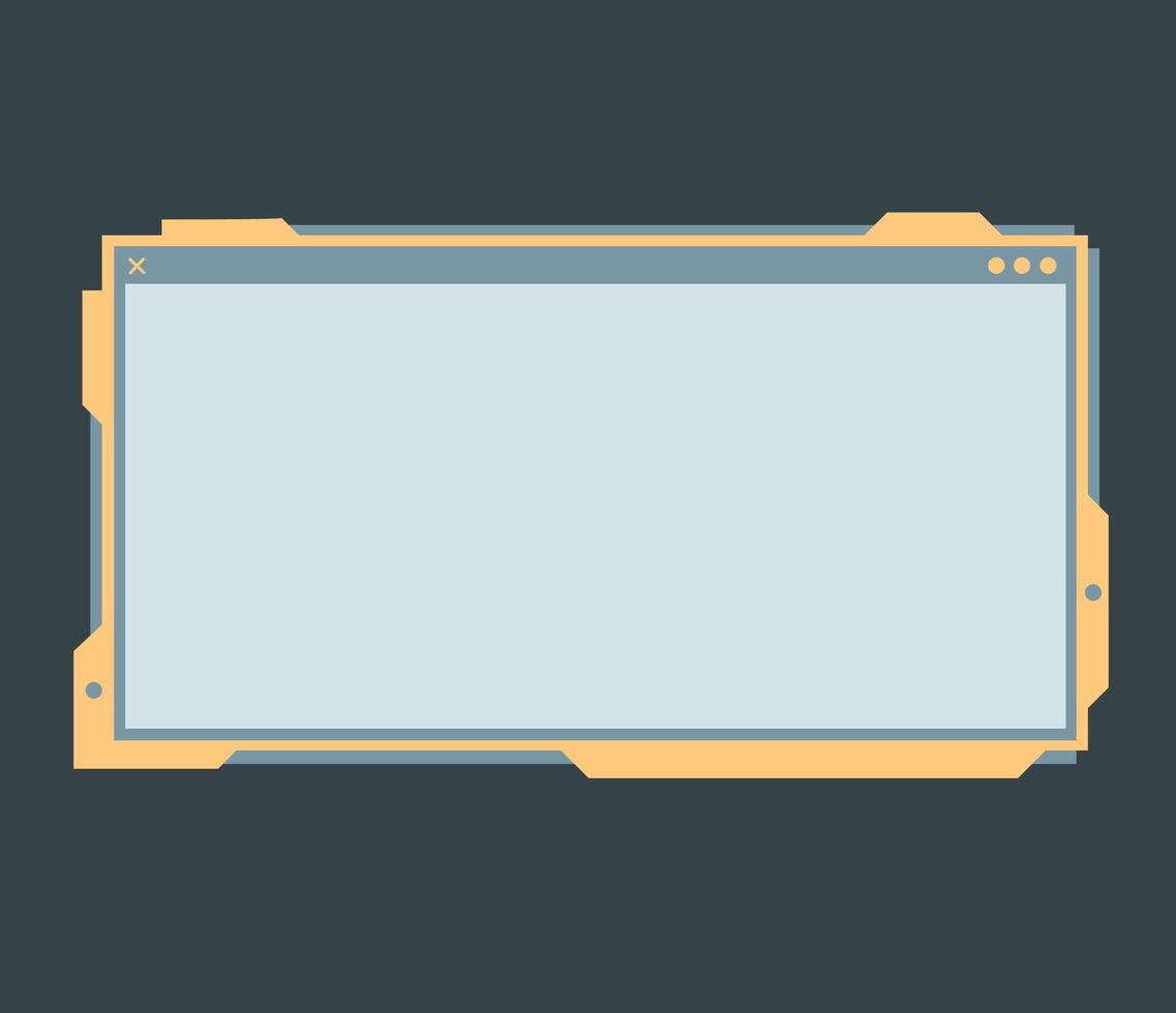 Retro Computer UI Window vector