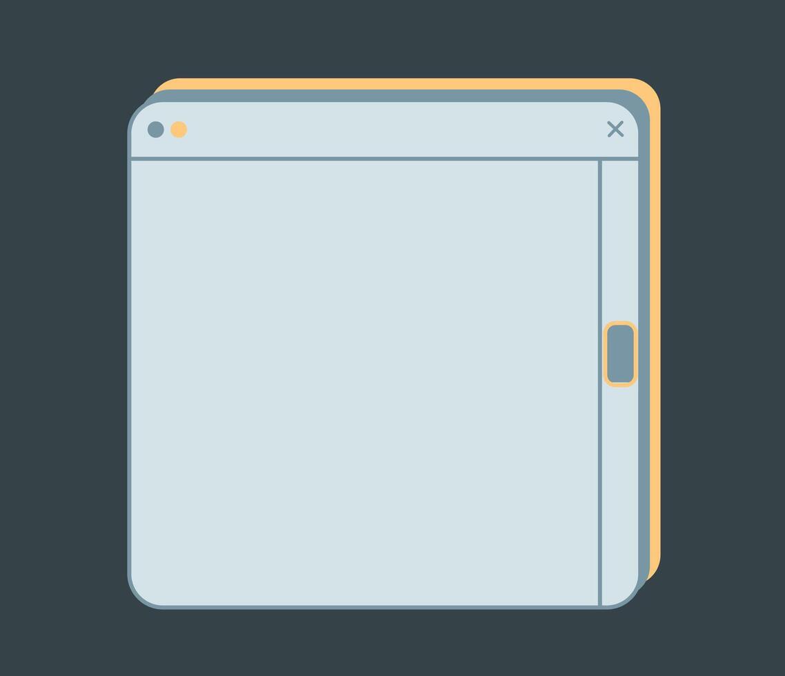 Retro Computer UI Window vector