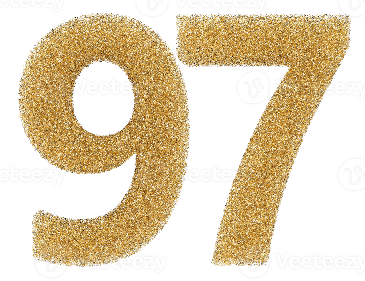 Number 97 golden glitter 46599549 PNG Number 97 golden glitter 46599549 PNG