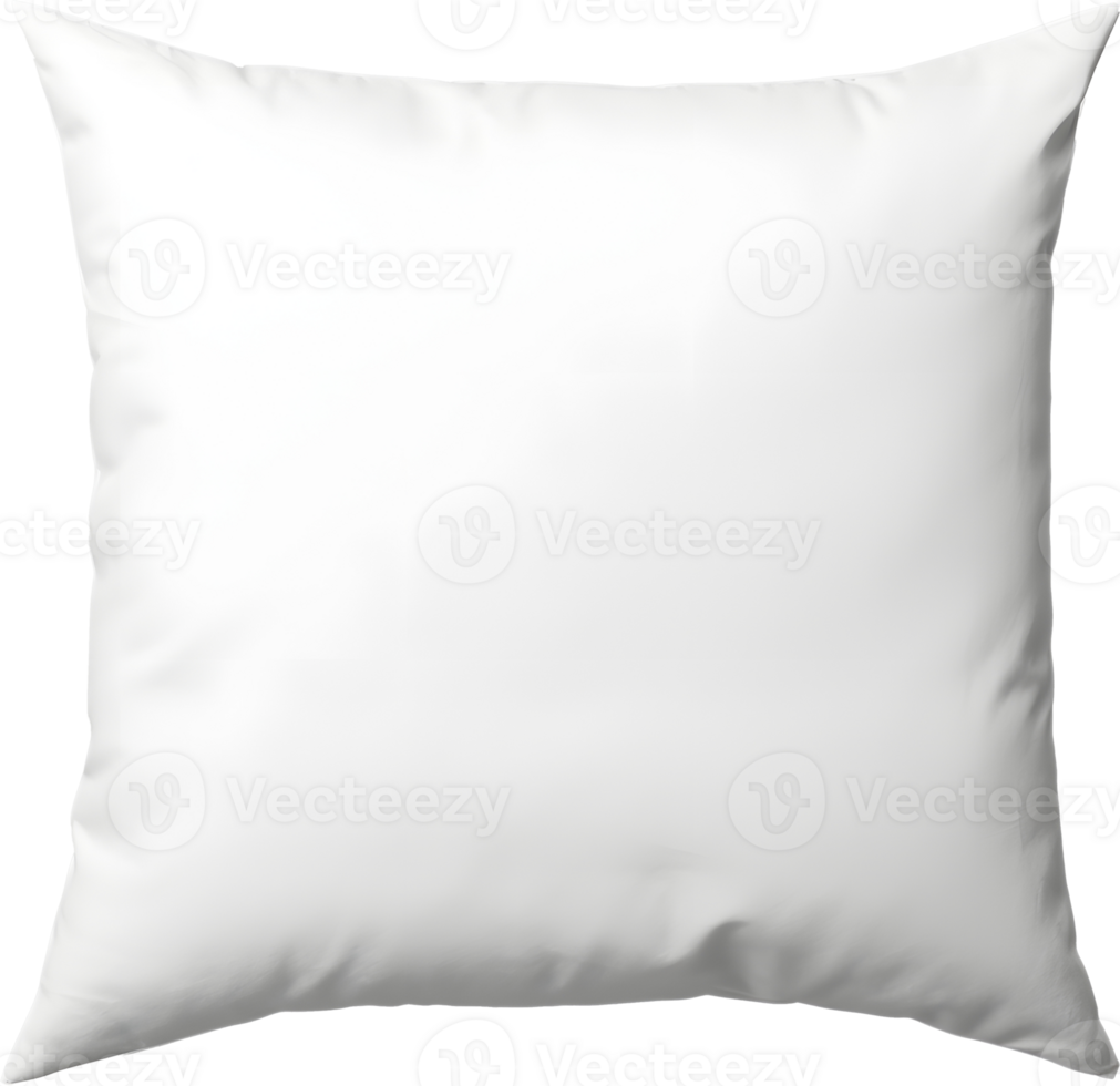 blank white pillow on transparent background png