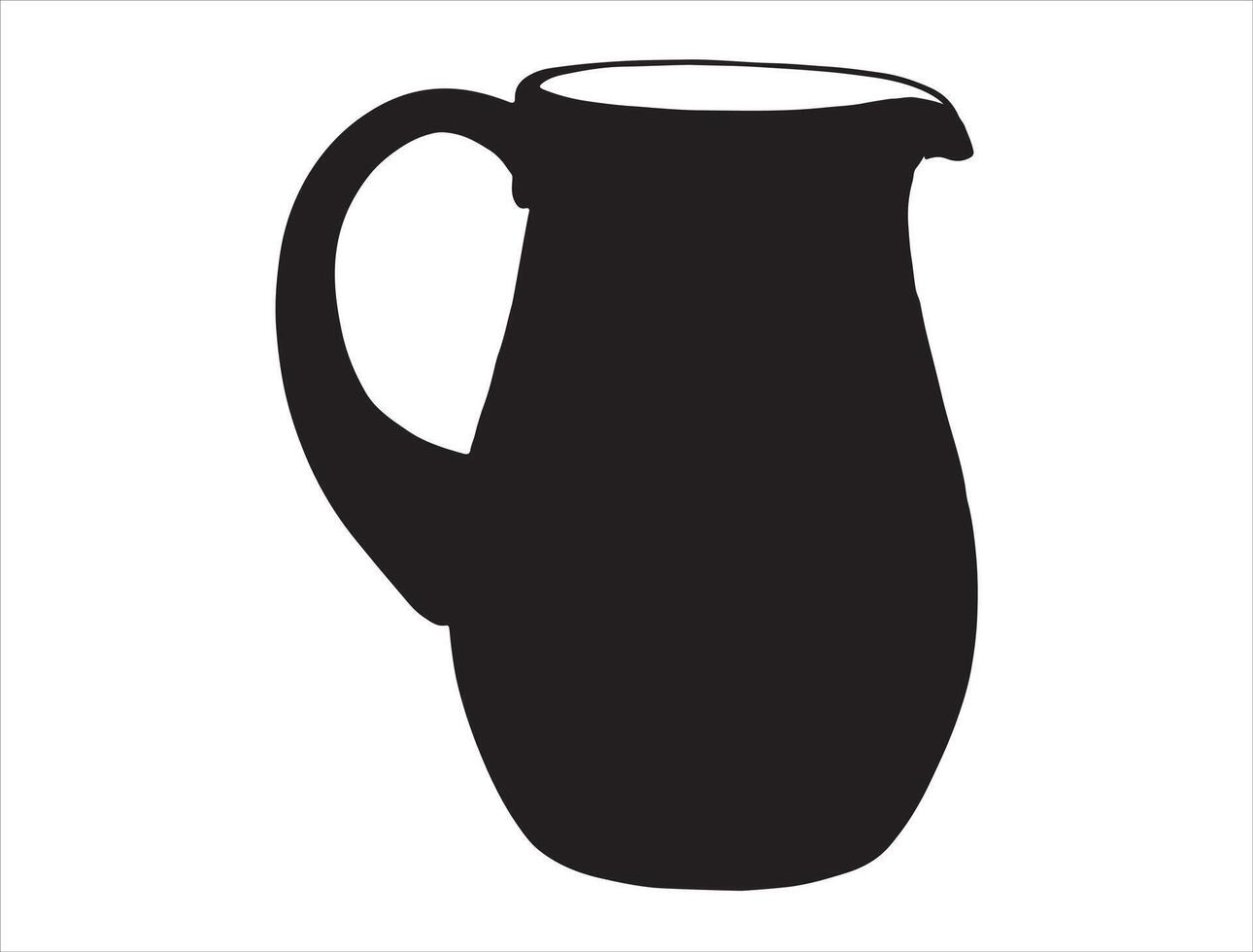 Pitcher silhouette on white background vector