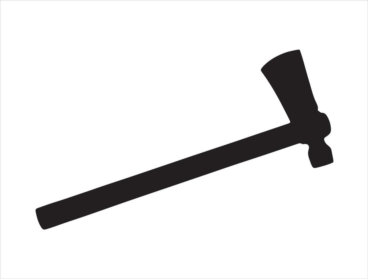 Tomahawk silhouette on white background vector