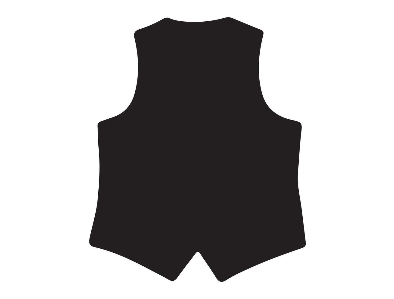Vest silhouette on white background vector