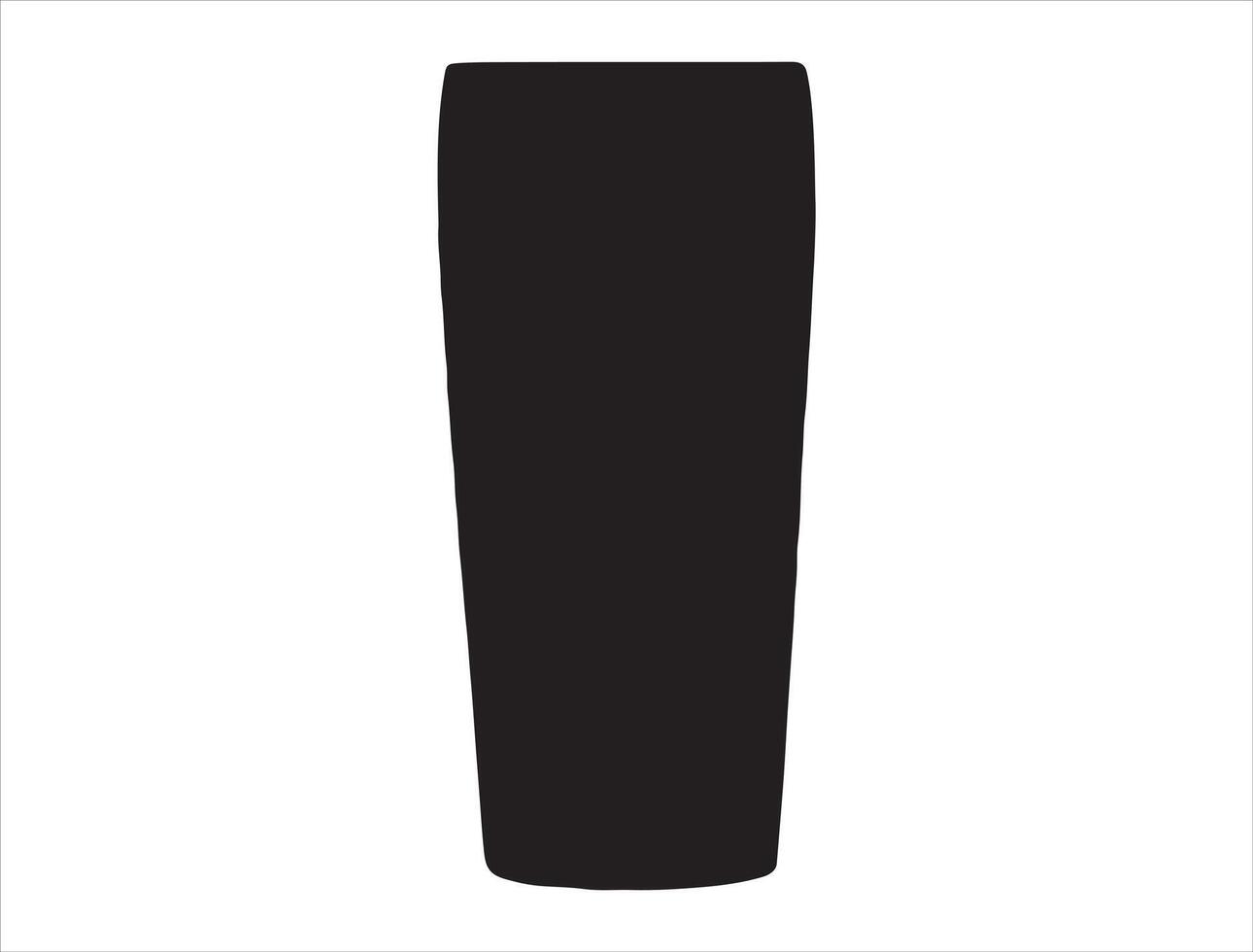 Pint glass silhouette on white background vector