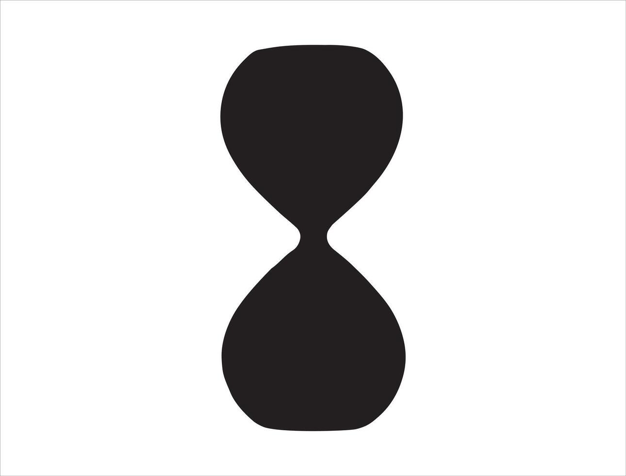 Hourglass silhouette on white background vector