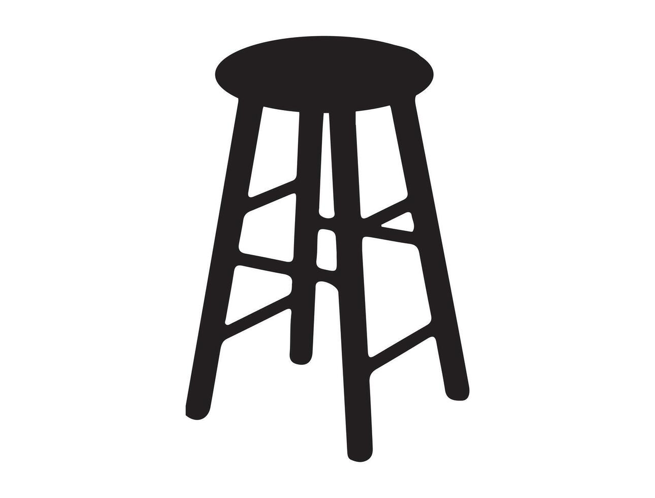 Stool silhouette on white background vector
