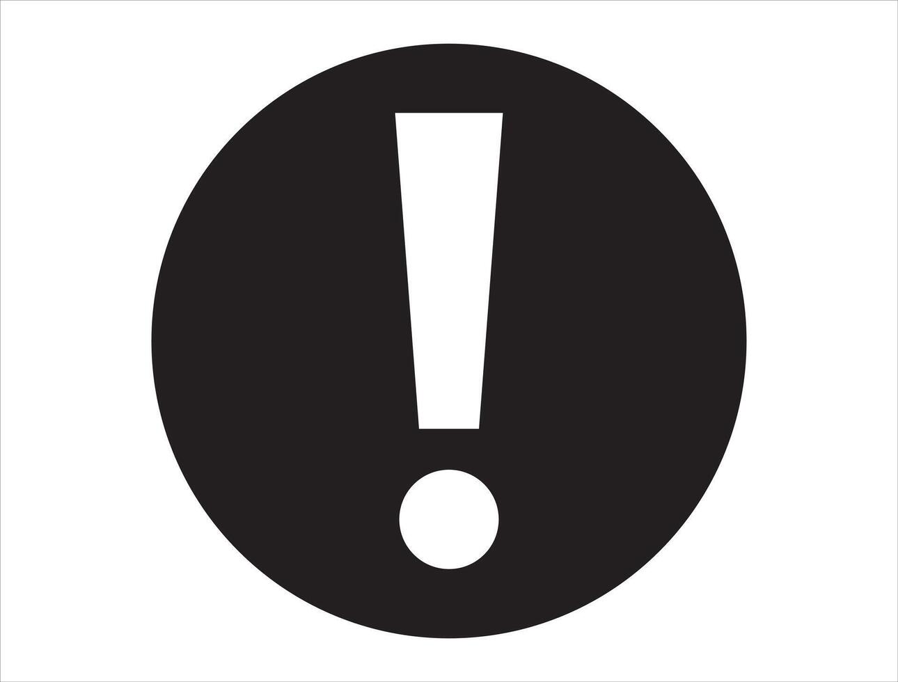 Exclamation sign silhouette on white background vector
