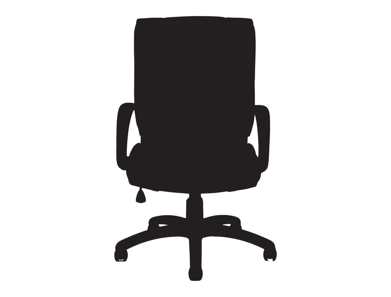 Office chair silhouette vector