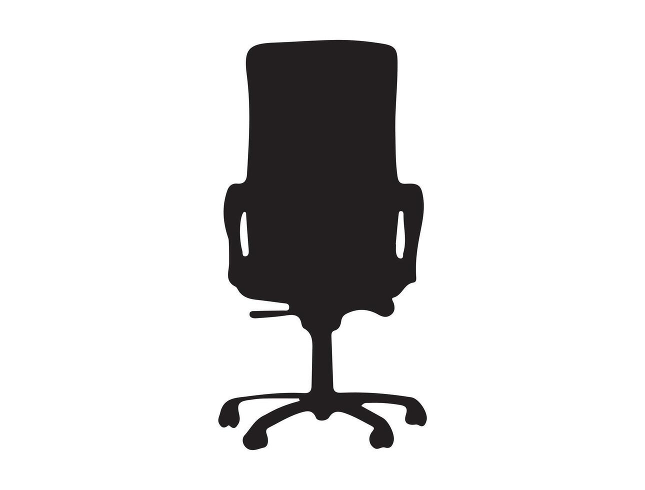 Office chair silhouette vector