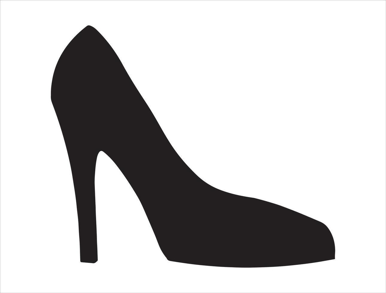 High heel silhouette on white background vector