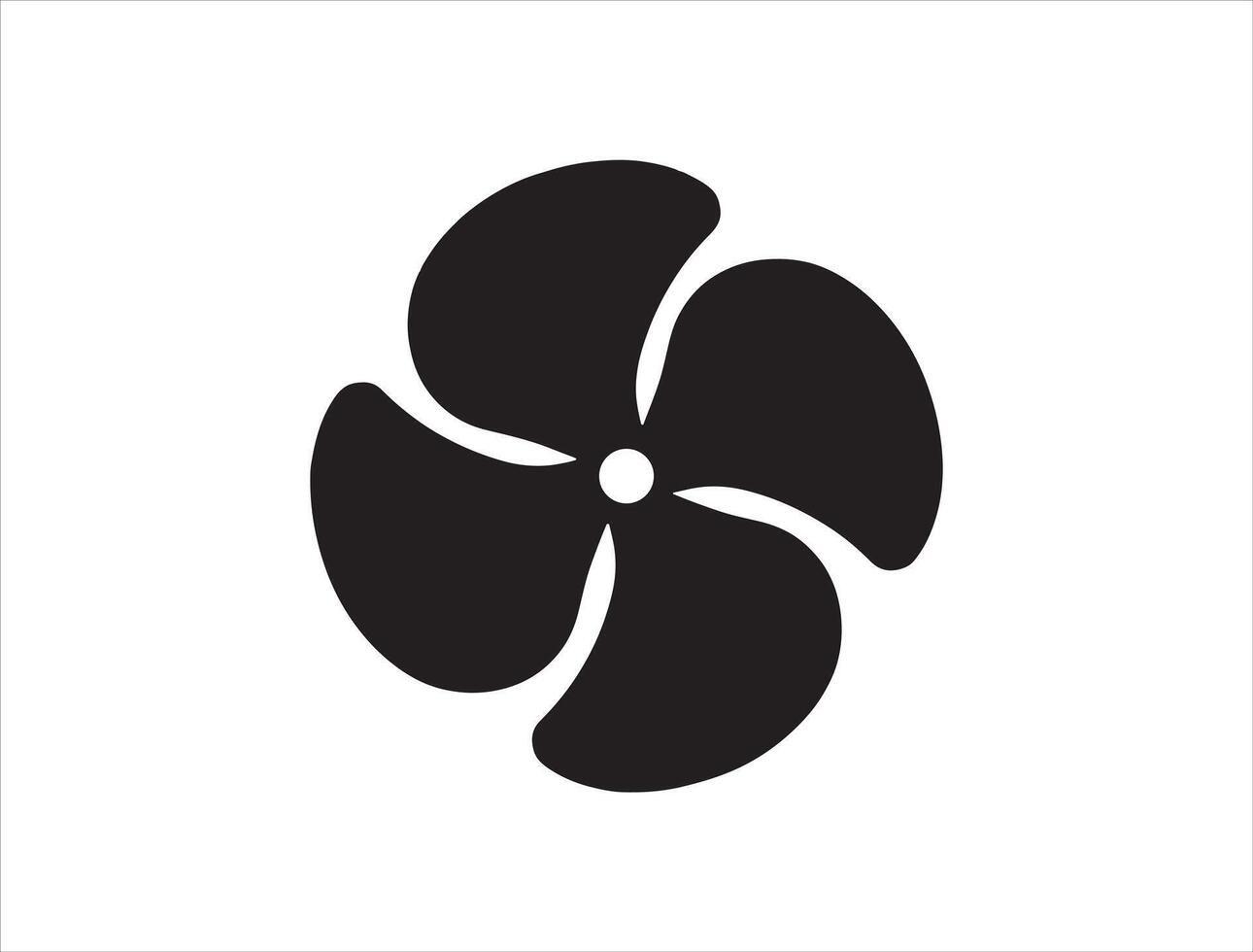 Propeller silhouette on white background vector