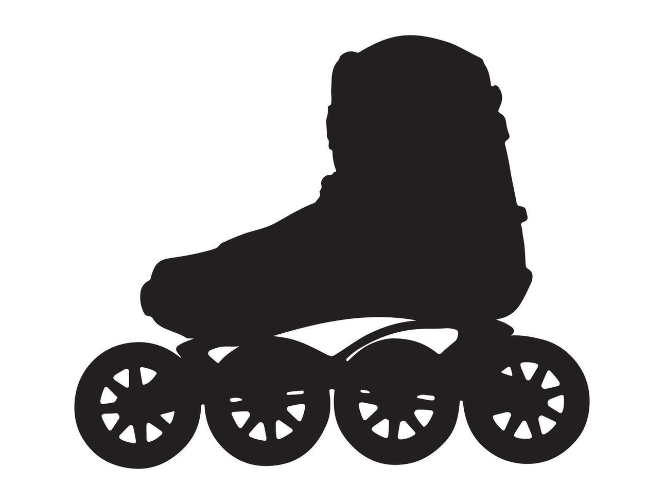 Roller skates silhouette on white background vector
