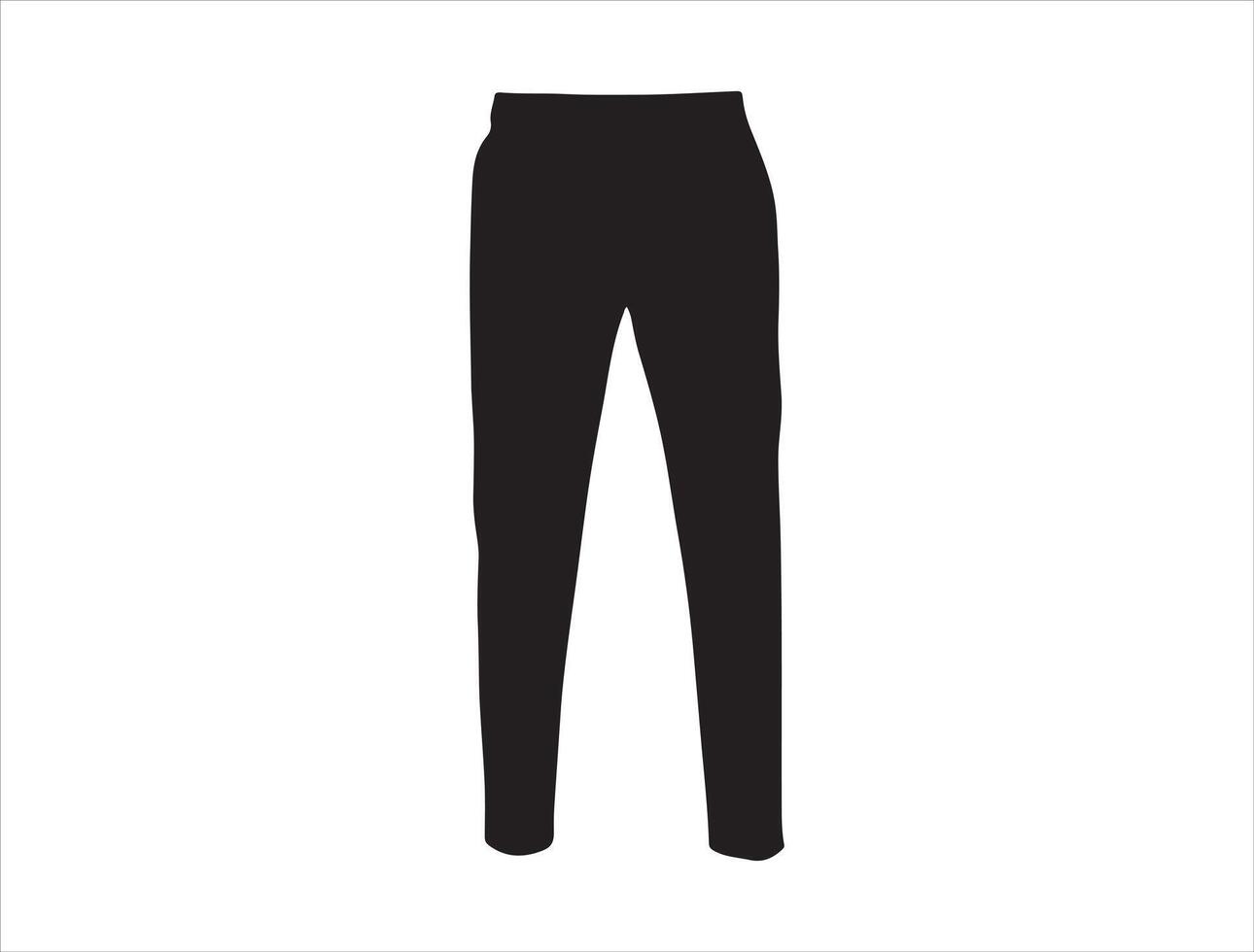 Pant silhouette on white background vector