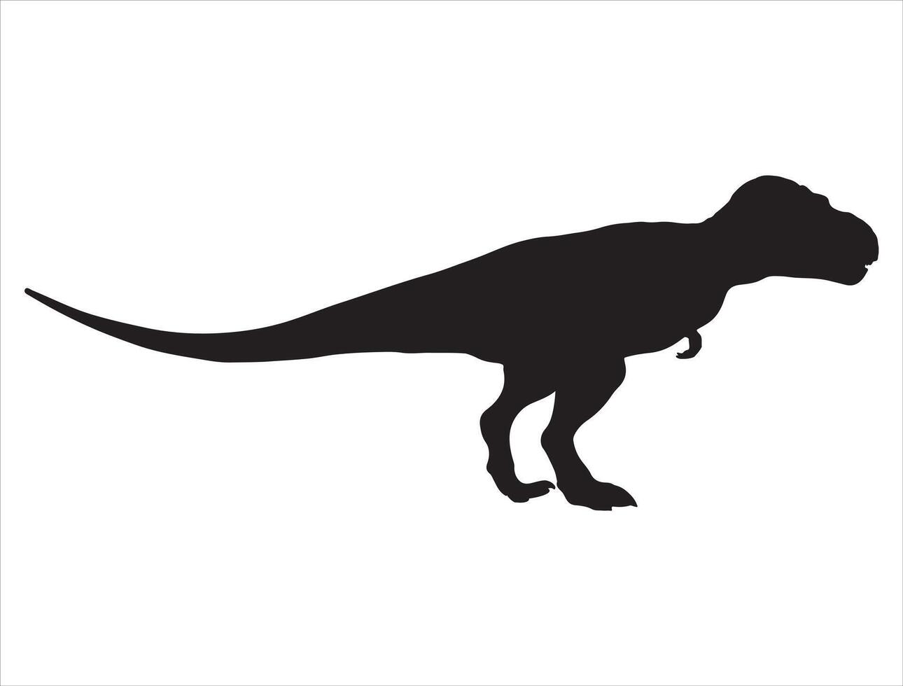 T rex silhouette on white background vector