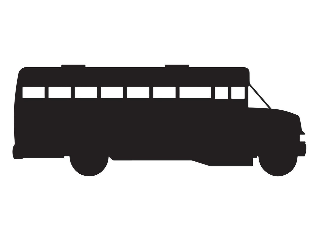 School bus silhouette vector