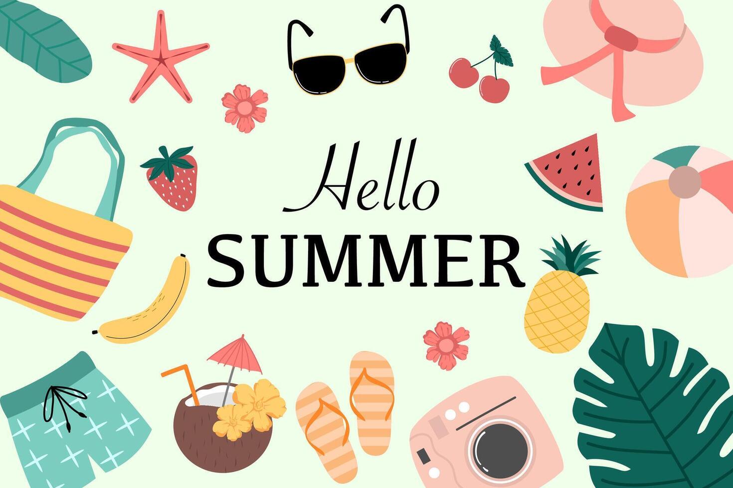 summer element vacation vector