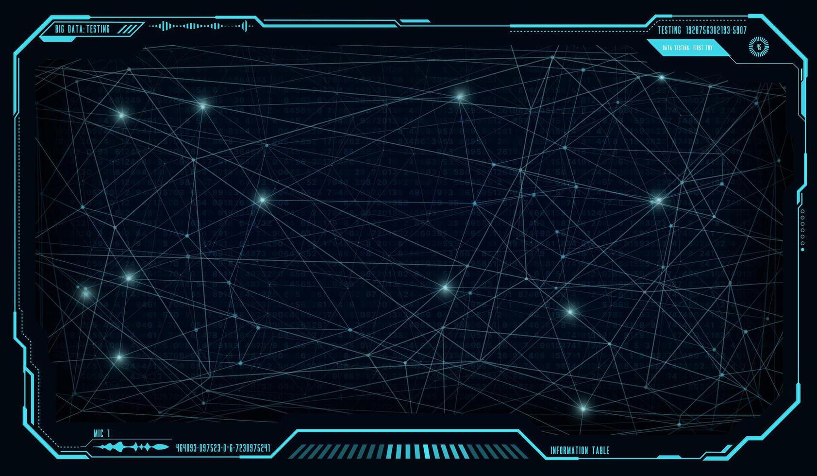 Futuristic UI HUD big data network digital display vector