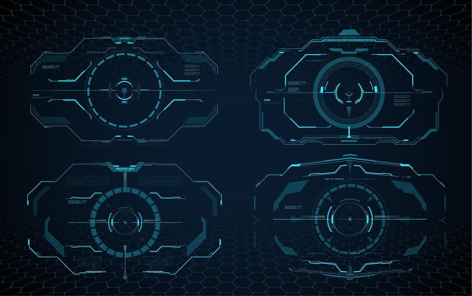 HUD aim control frame interface, target screen vector