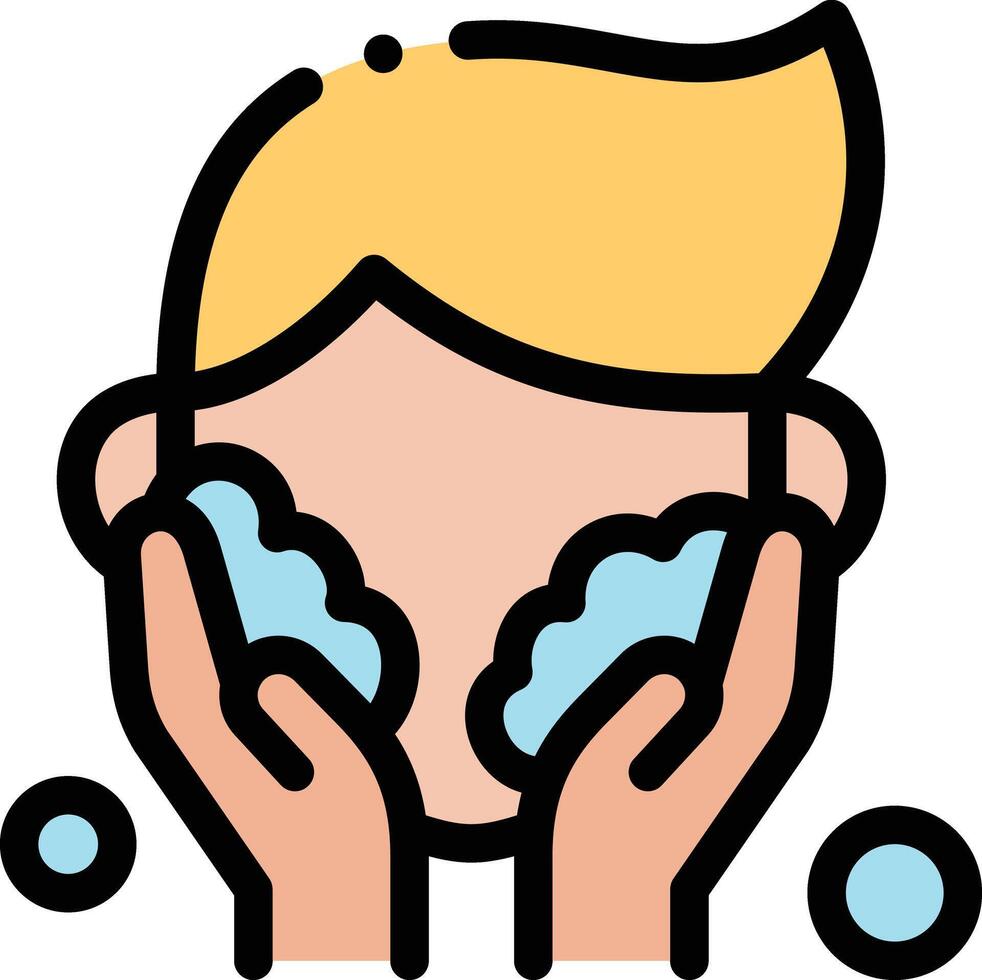 wash face illustration design vector