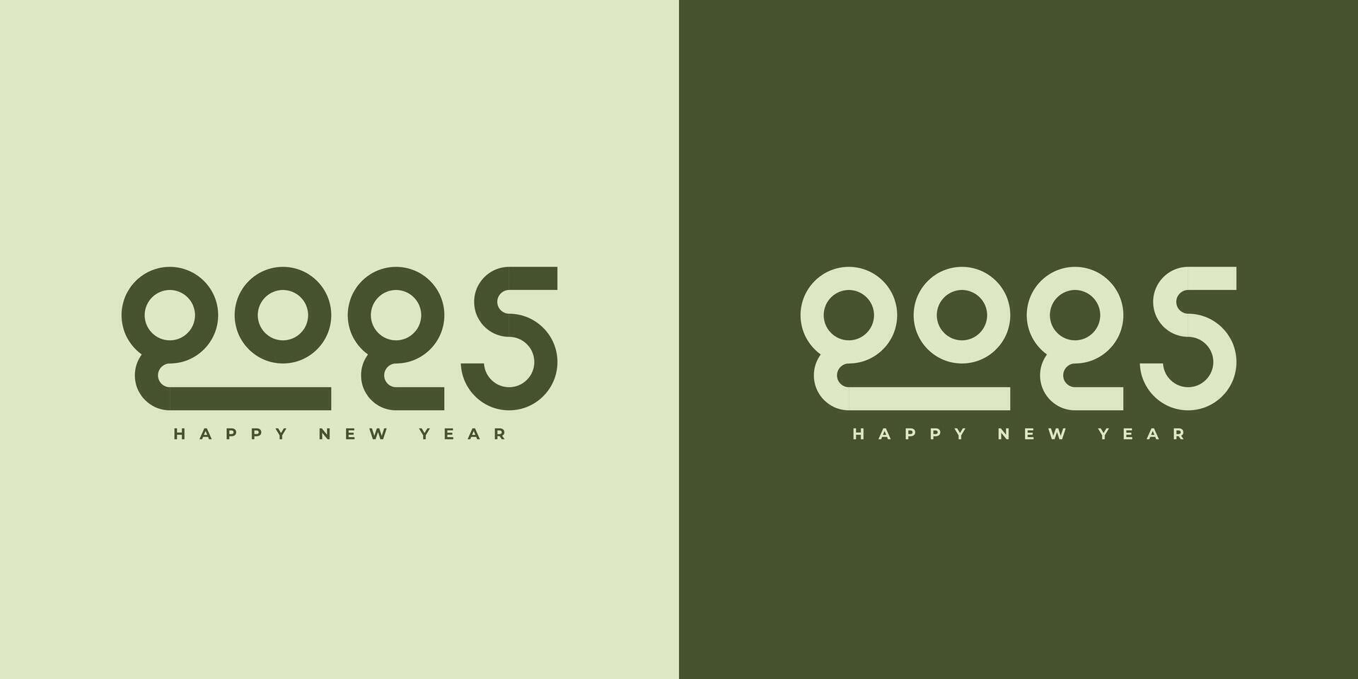 Design the logo text Happy New Year 2025. Cover the business diary for 2025 with a wish. Brochure, card, banner design template. vector