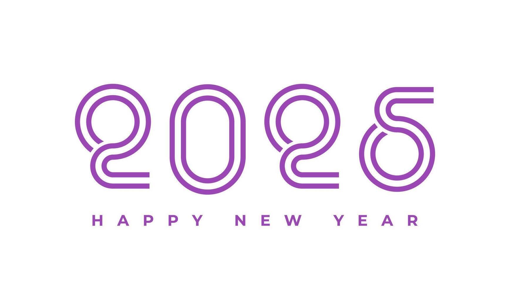 Design the logo text Happy New Year 2025. Cover the business diary for 2025 with a wish. Brochure, card, banner design template. vector