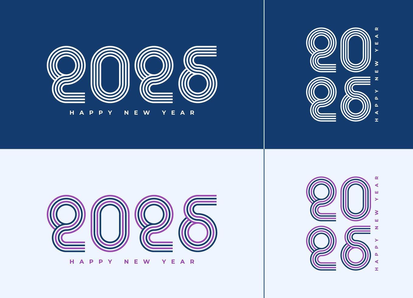 Design the logo text Happy New Year 2025. Cover the business diary for 2025 with a wish. Brochure, card, banner design template. vector