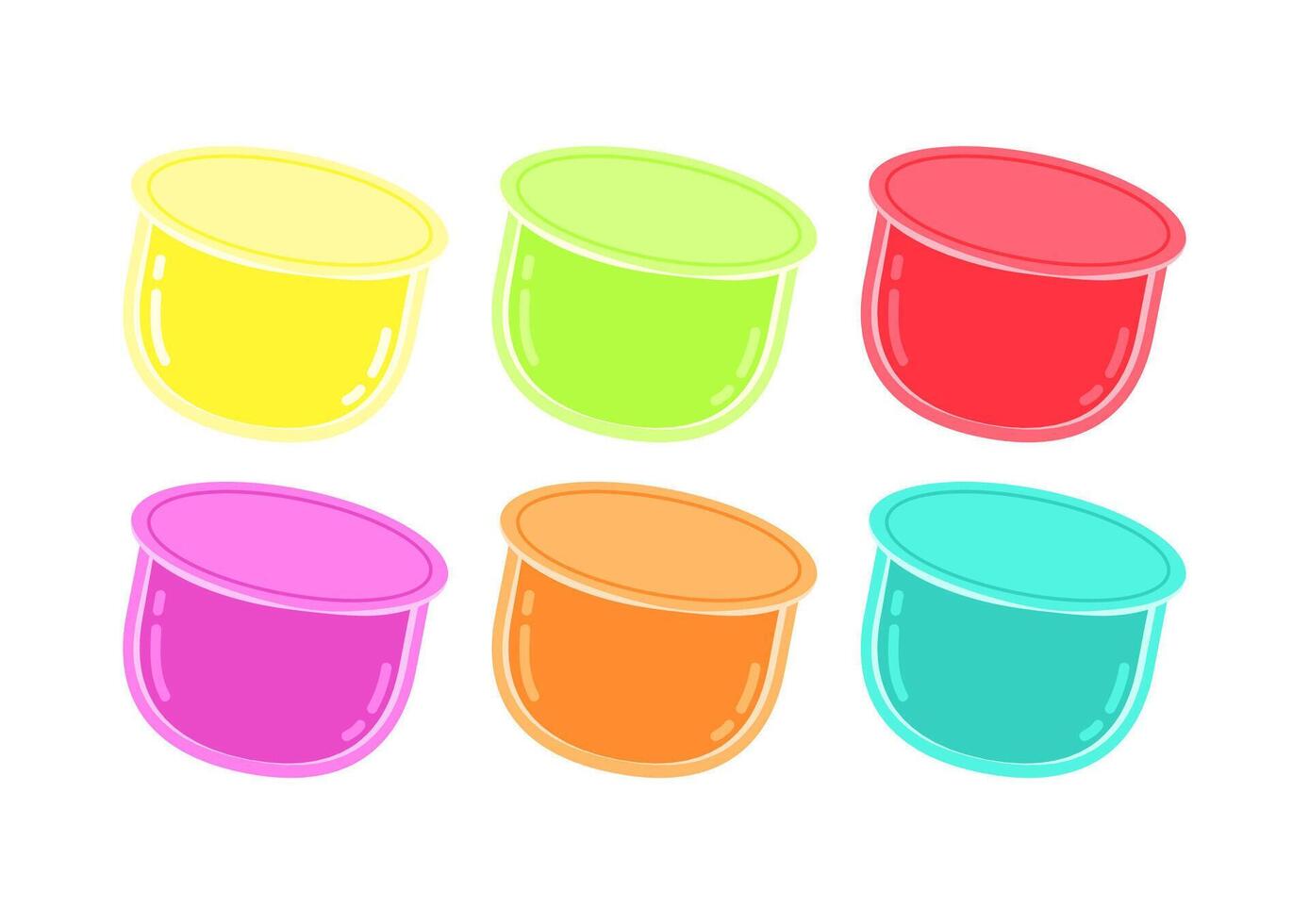 Multi colored jelly. Jelly on white background. vector