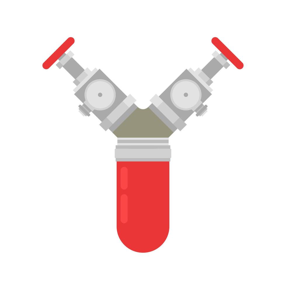 Fire hydrant . Twin Fire hydrant. vector