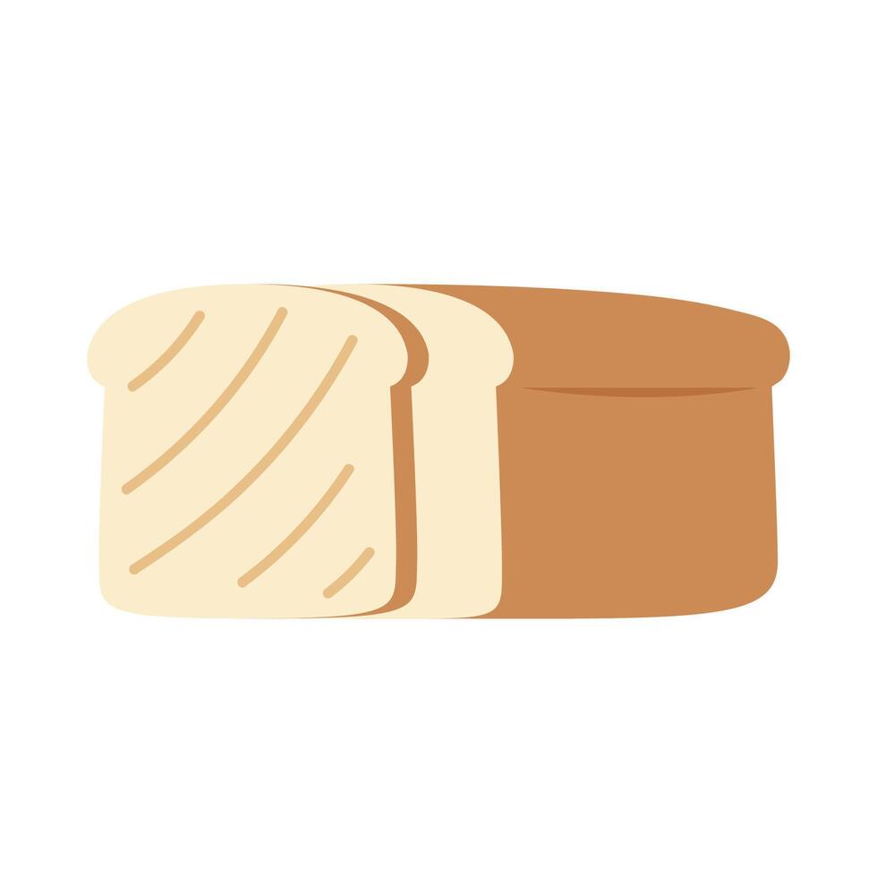 Bakery logo. Bread logo design. Bread on white background. Bread toast for sandwich. vector