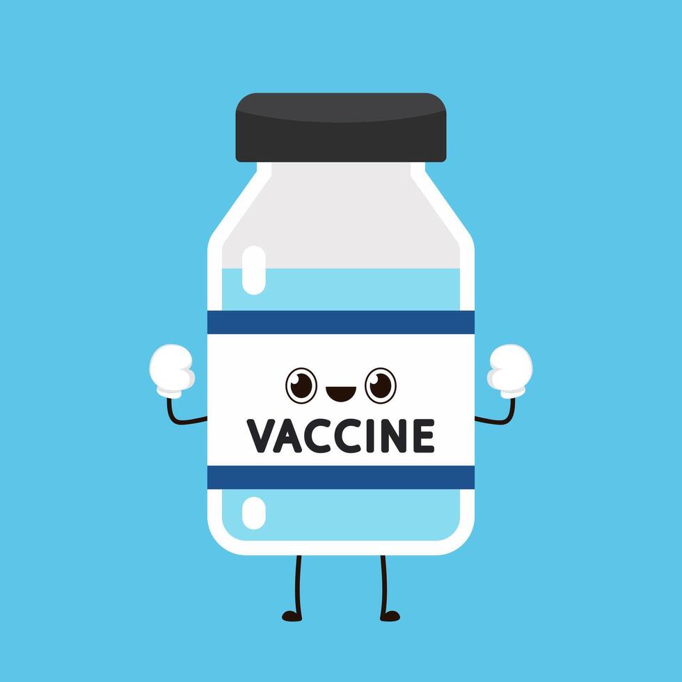Earth and Vaccine. character design. Vaccine Covid-19 . Bottle Vaccine virus Covid-19. vector