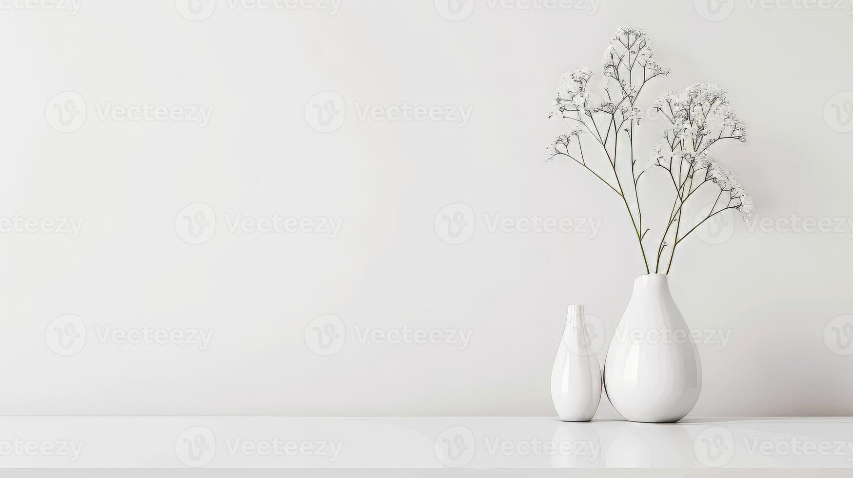 Clean and minimalist backdrop with space for custom messaging photo