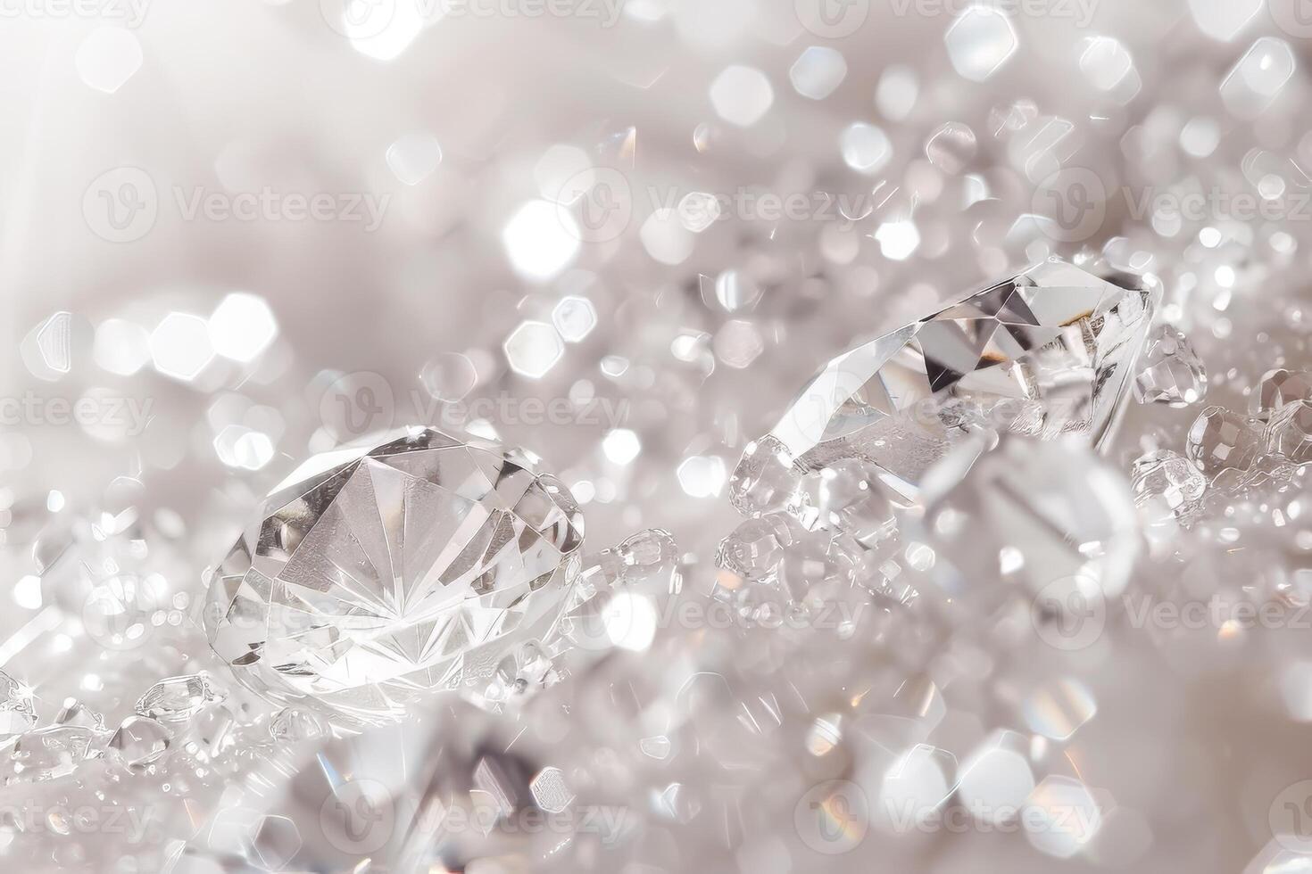 Sparkling diamond-like sparkles sparkling against a soft transparent white backdrop, adding a touch of opulence and allure photo