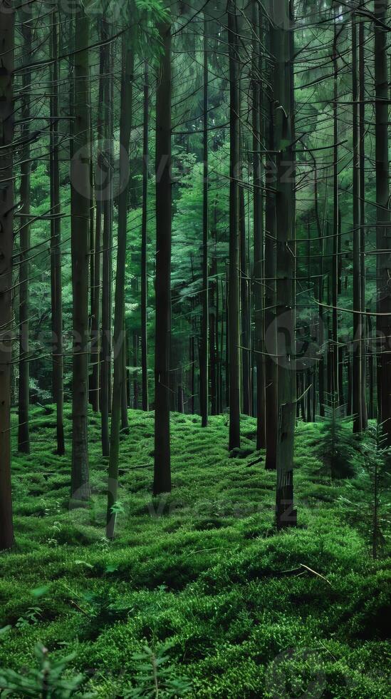 Serene cedarwood forests perfumed with cedarwood photo