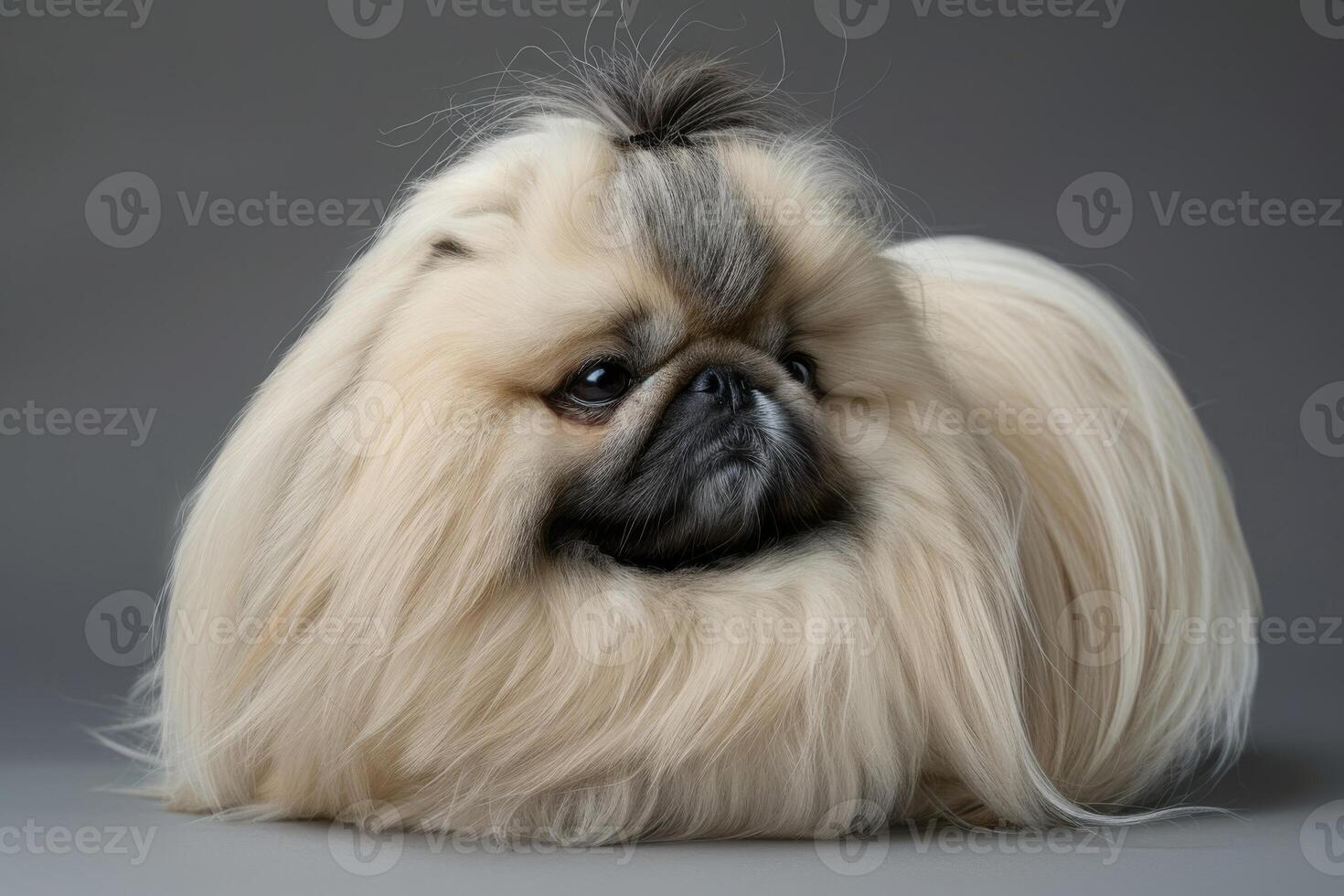 Charming Pekingese with luxurious mane and regal demeanor, perfect for elegant and sophisticated designs photo