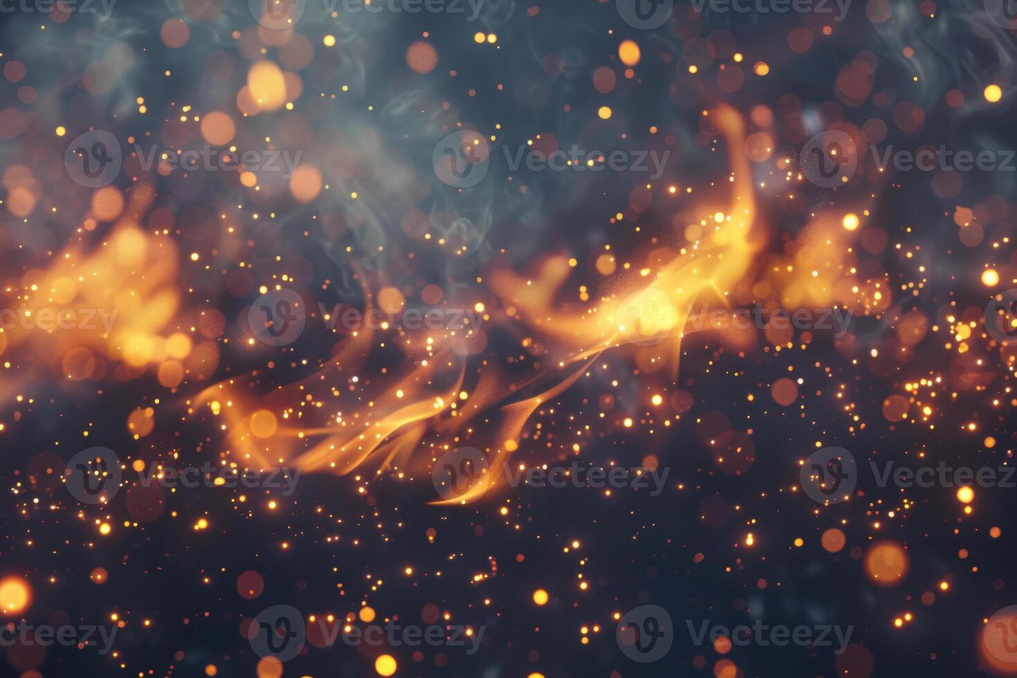 The image is a close up of a fire with lots of sparks flying out of it photo