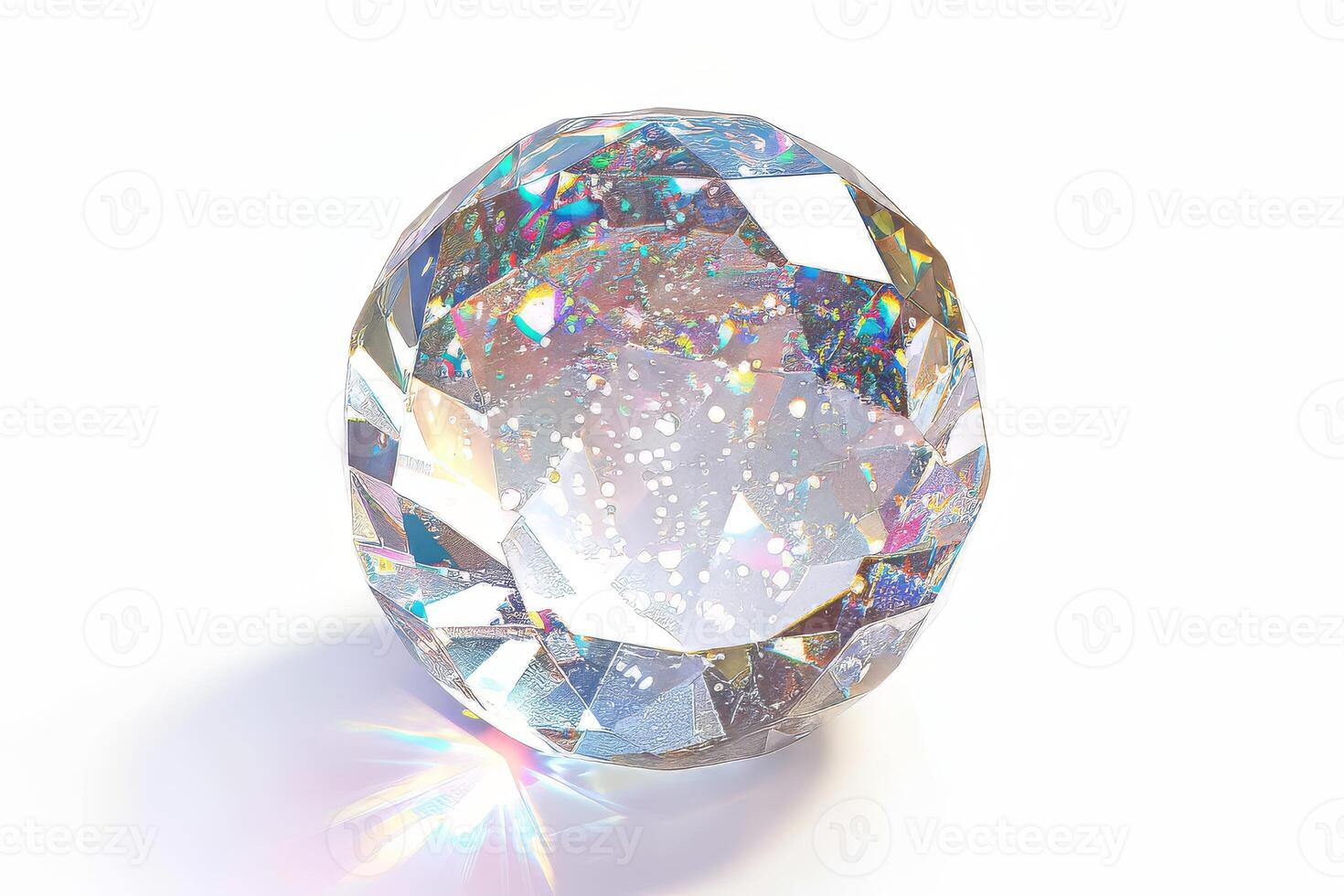 Glistening crystal ball sparkles shimmering against a transparent white backdrop, perfect for mystical and magical concepts photo