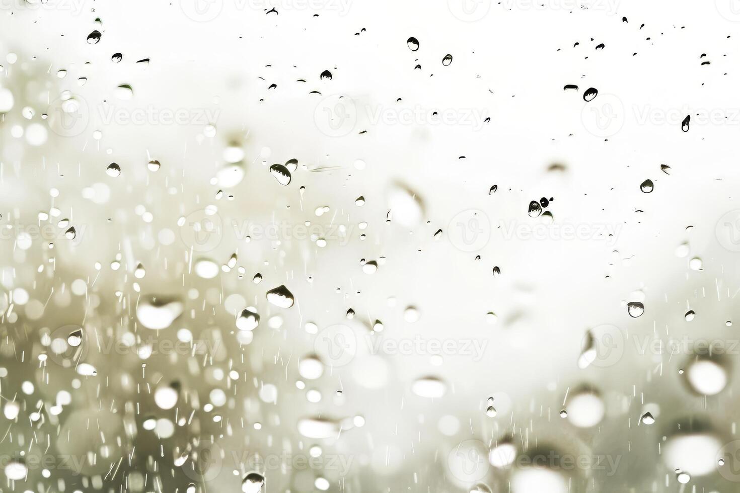 Soft rain falling against a soft transparent white background, adding mood photo