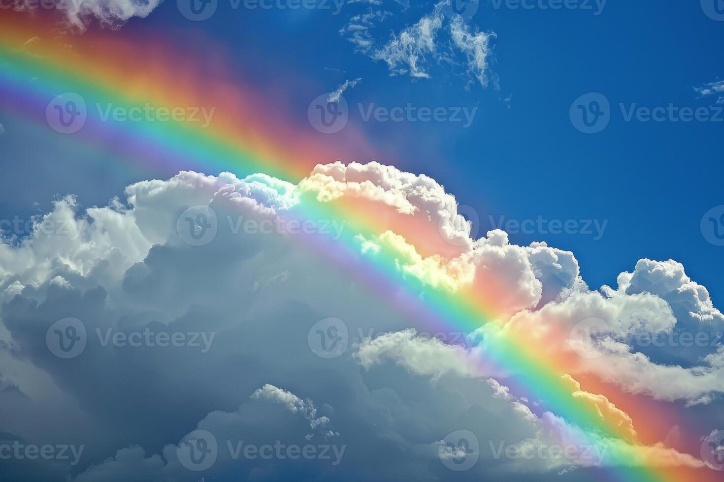Vibrant rainbow after a storm photo