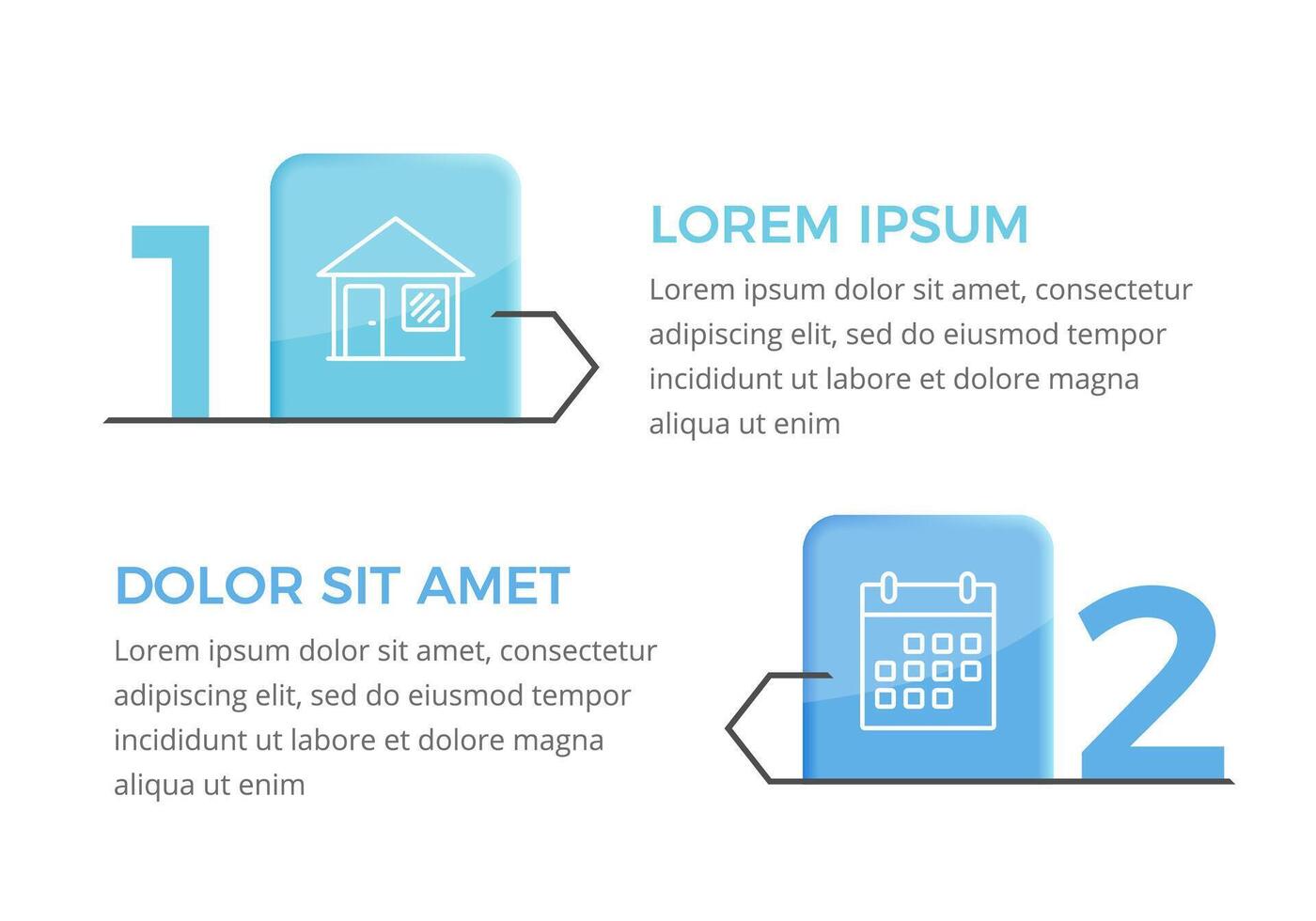 Infographic Template with 2 Options vector