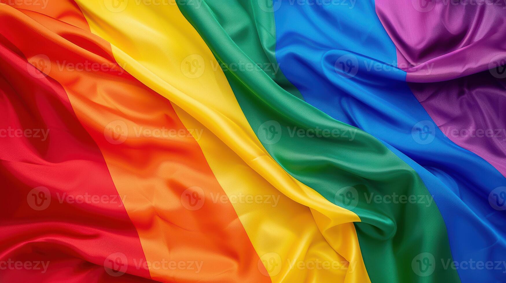 bright rainbow flag as a symbol of freedom and equality photo