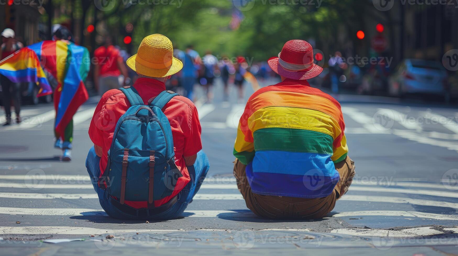 Happy gay man having fun of LGBTQ community photo