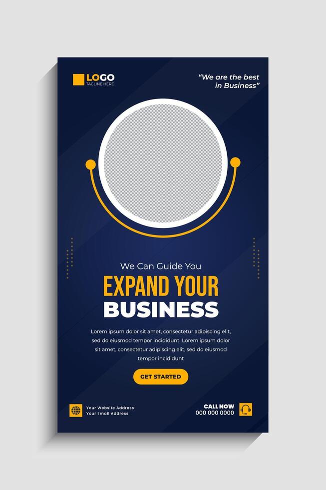 Digital Marketing Agency Social Media Story Template vector