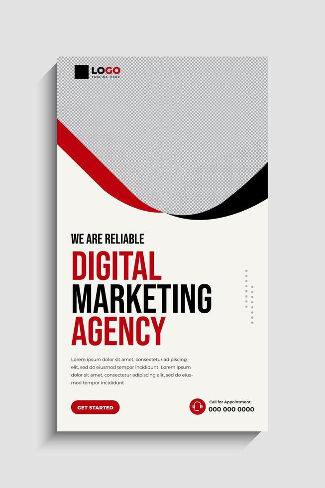 Digital Marketing Agency Social Media Story Template vector