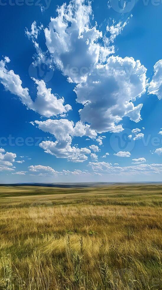 Windswept plains stretching to the horizon photo