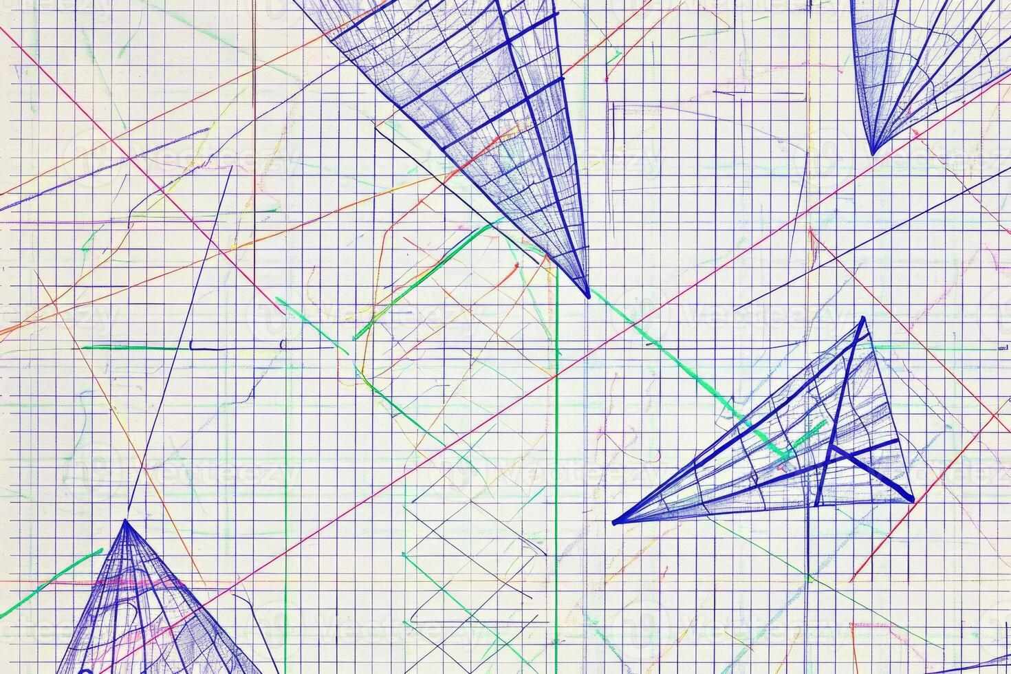 Seamless graph paper pattern with grids and axes for mathematical designs photo