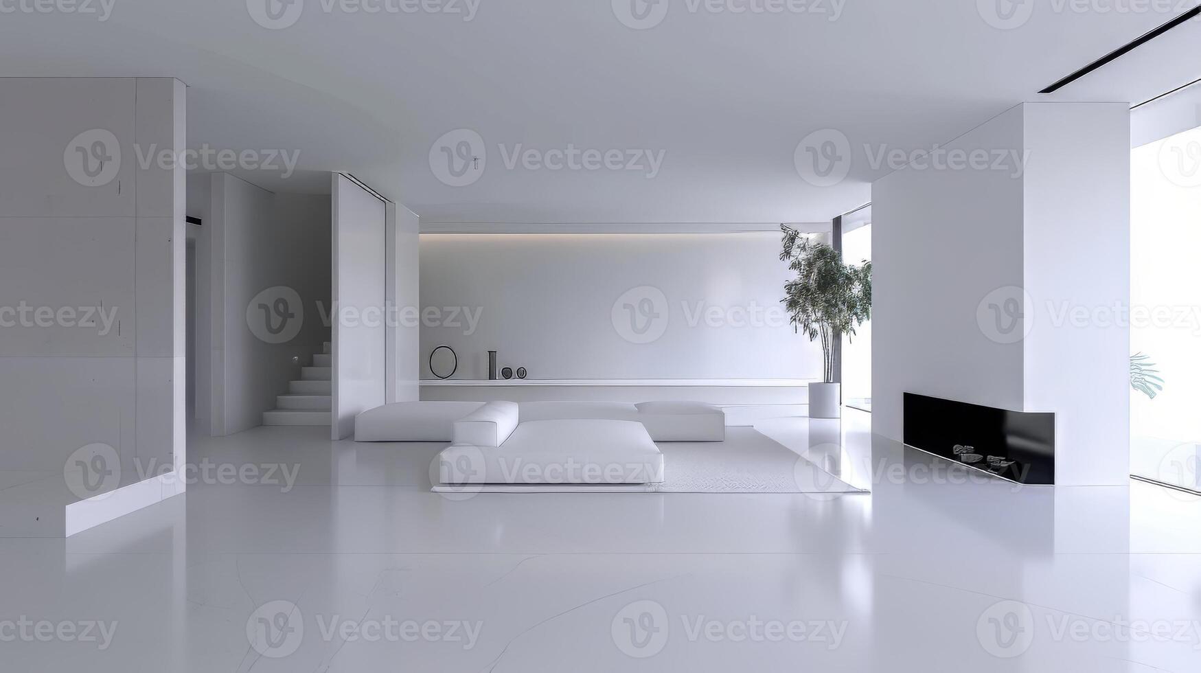 Clean and contemporary minimalist apartment photo