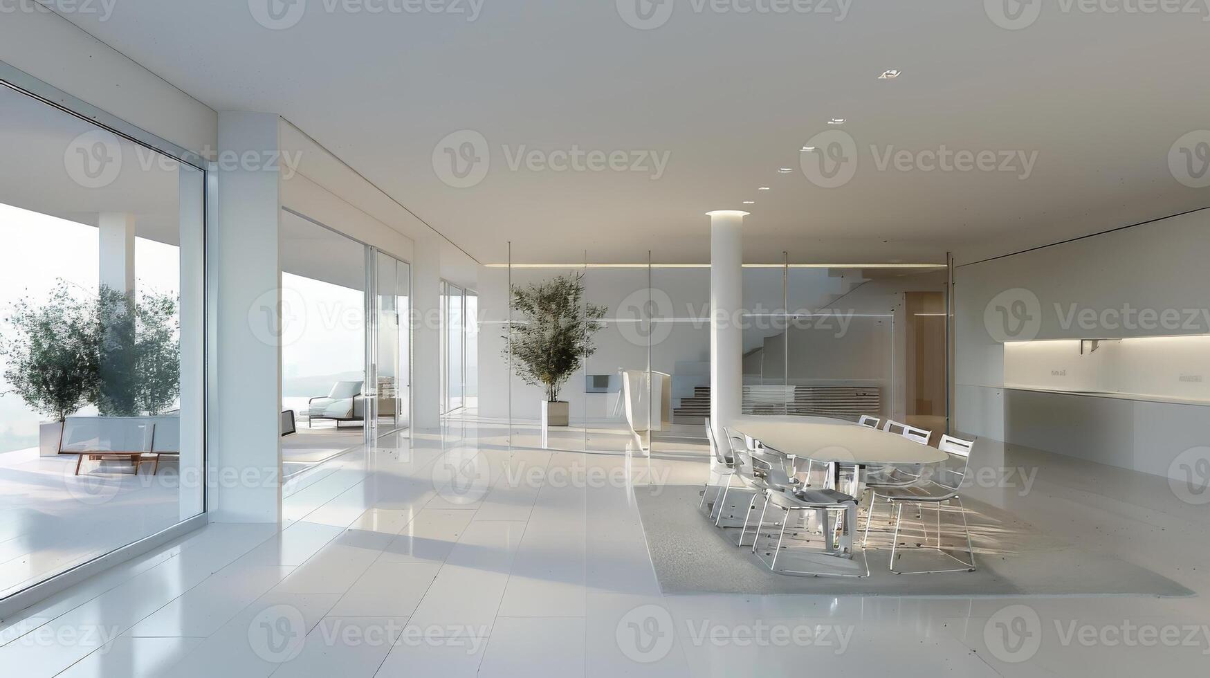 Minimalist dining area with uncluttered design photo