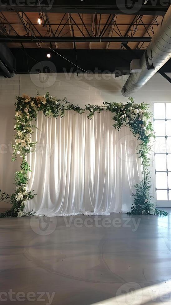Organized backdrop for polished presentations photo