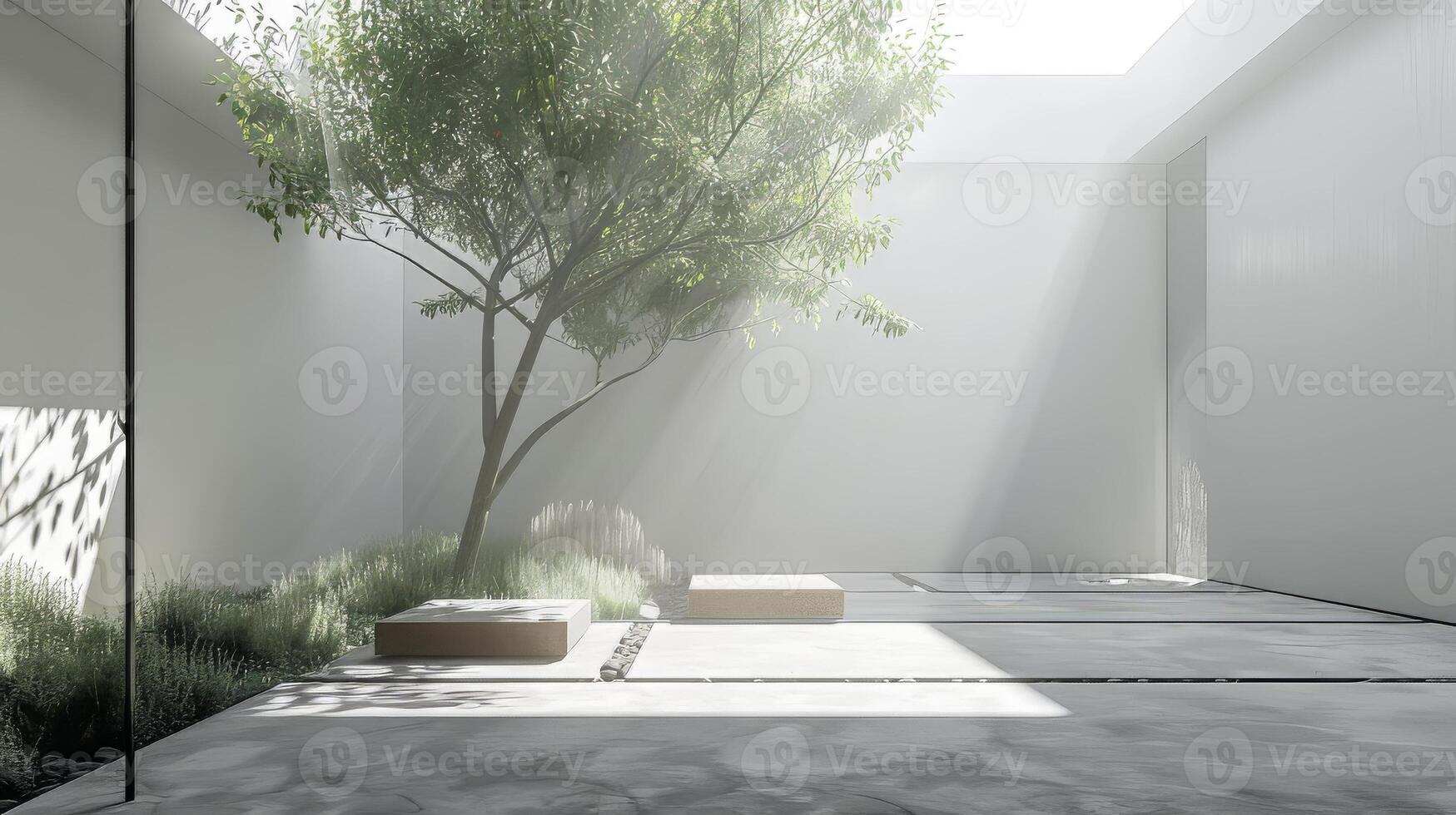 Minimalist decor enhancing sense of space photo