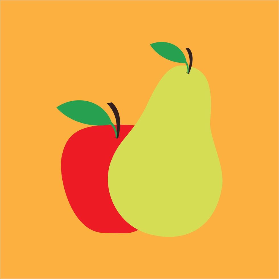 fruit apples and pears vector